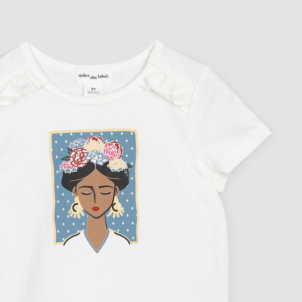 T-shirt à imprimé de couronne de fleurs - Miles the Label