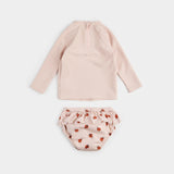 Maillot deux pièces rose avec couche-culotte à imprimés de Coccinelle - Petit Lem