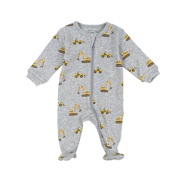 Pyjama grise chinée à imprimé de pelles mécaniques - Petit Lem