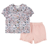 Ensemble de Shorts à Imprimé de Fleurs Rétro - Petit Lem