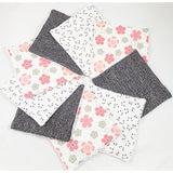 Débarbouillettes en Flanelle et Ratine de Coton, Charcoal - Tirigolo