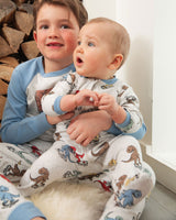 Pyjama une pièce en coton biologique - Dinosaures - Deux par Deux