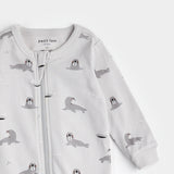 Pyjama gris à imprimés de morses - Petit Lem