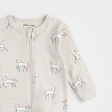 Pyjama crème à imprimé  «Licorne» - Petit Lem