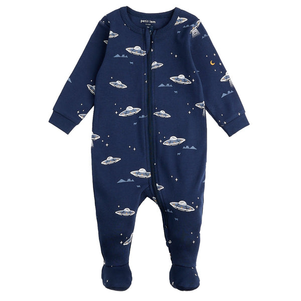 Pyjama marine à imprimés  «Ovni» - Petit Lem
