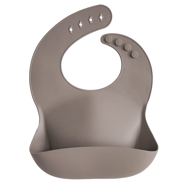 Bavoir en silicone Gris Tourterelle - Mushie