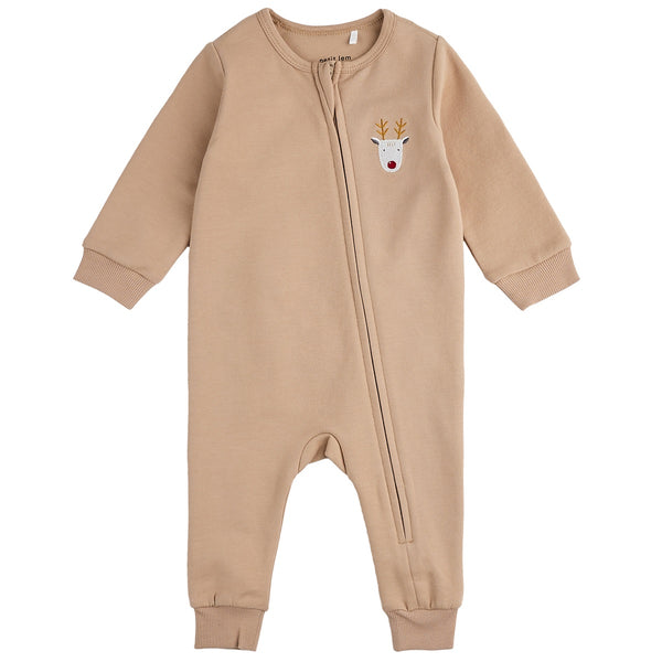 Combinaison en Molleton Petit Renne Taupe - Petit Lem