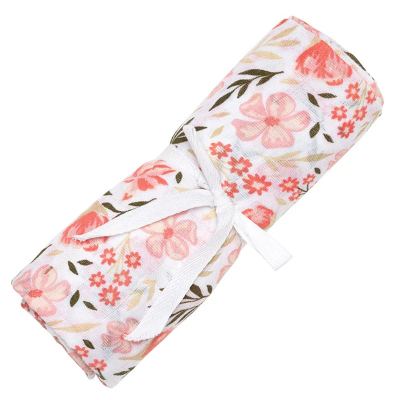 Couverture en mousseline de coton - Fleur de Rachel Lyon - Perlimpinpin