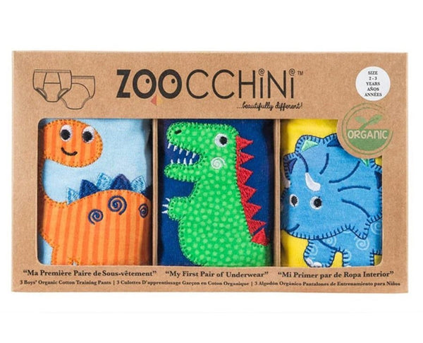 3 Culottes d'Entraînement Coton Biologique Jurassique - Zoocchini