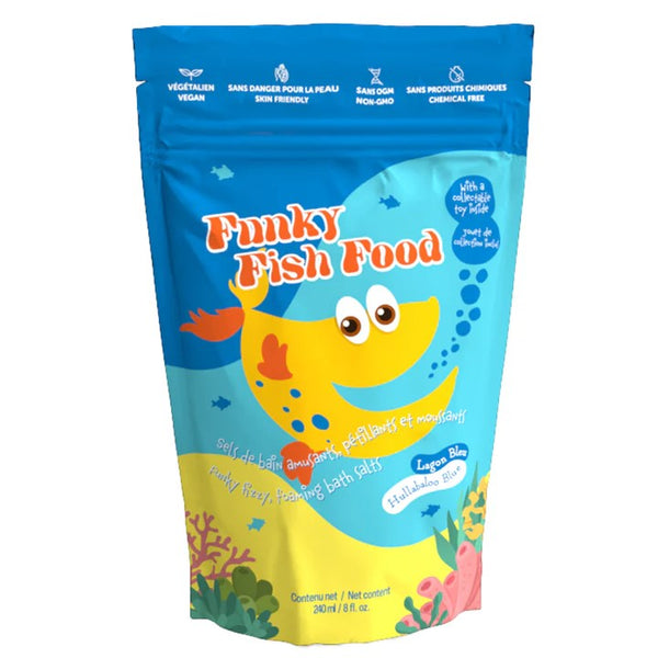 Sel de bain moussant coloré - Funky fish food - Lagon bleu - Loot Toys