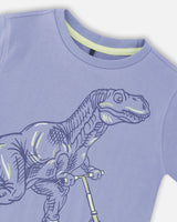 T-Shirt Avec Imprimé Dinosaure Bleu En Coton Biologique - Deux par Deux