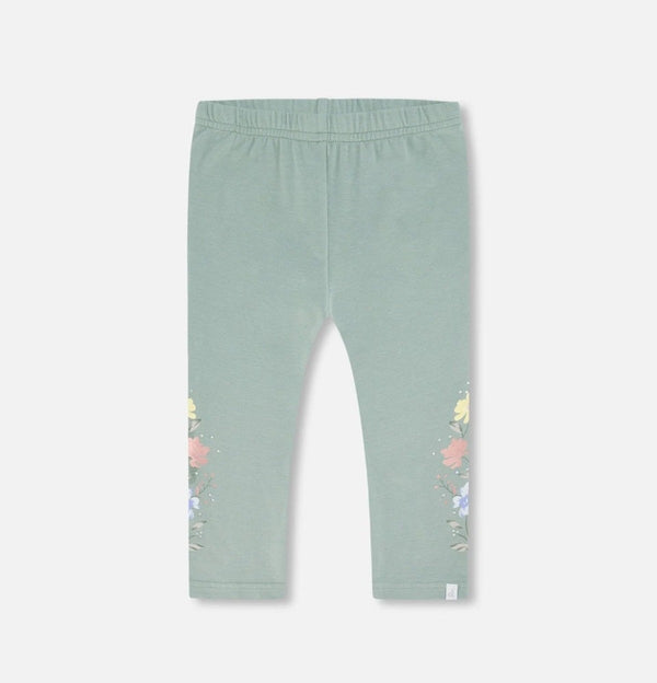 Legging capri vert olive en coton biologique - Deux par Deux