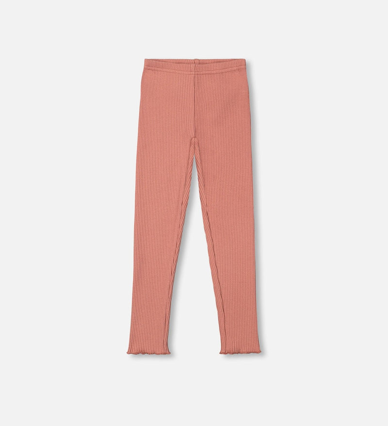 Leggings côtelés rose cannelle - Deux par Deux