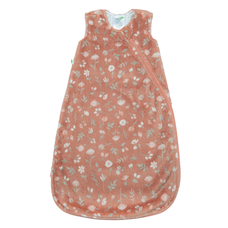 Sac de Nuit en Peluche - Fleurs Corail et Taupe - 1.5 tog - Perlimpinpin