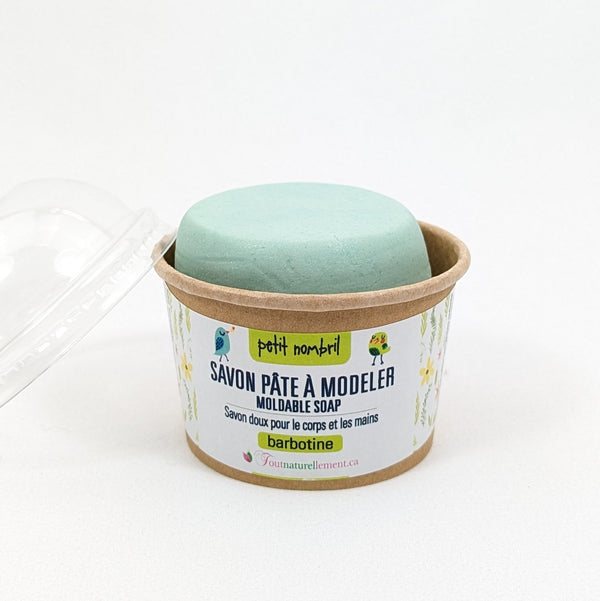 pot compostable de savon pâte à modeler 2-en-1 pour enfants à la barbotine