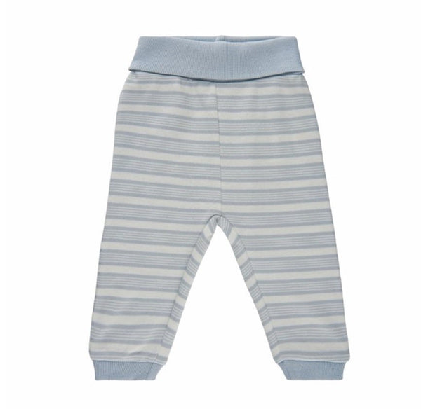 Pantalon rayé en coton organique Bleu pâle - Fixoni