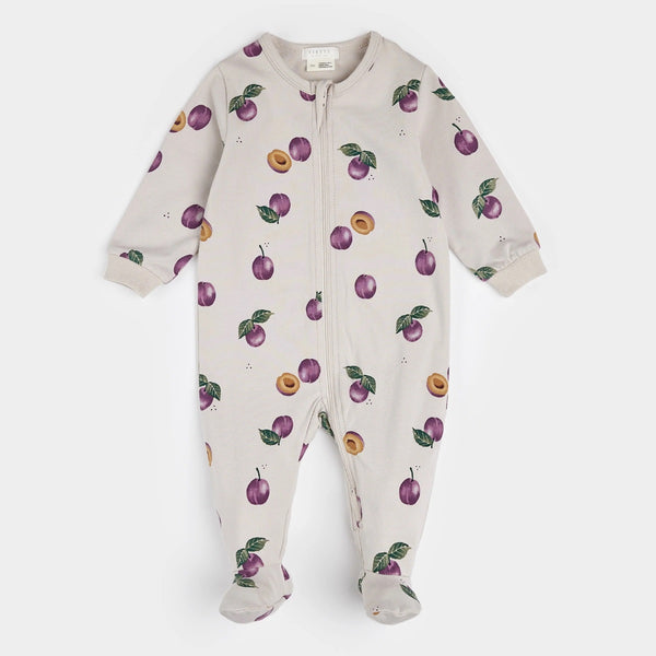 Pyjama Crème à Imprimé de Prunes - Petit Lem