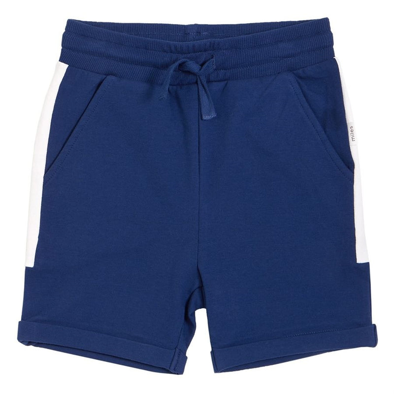 Short en coton ouaté Marine - Miles the Label