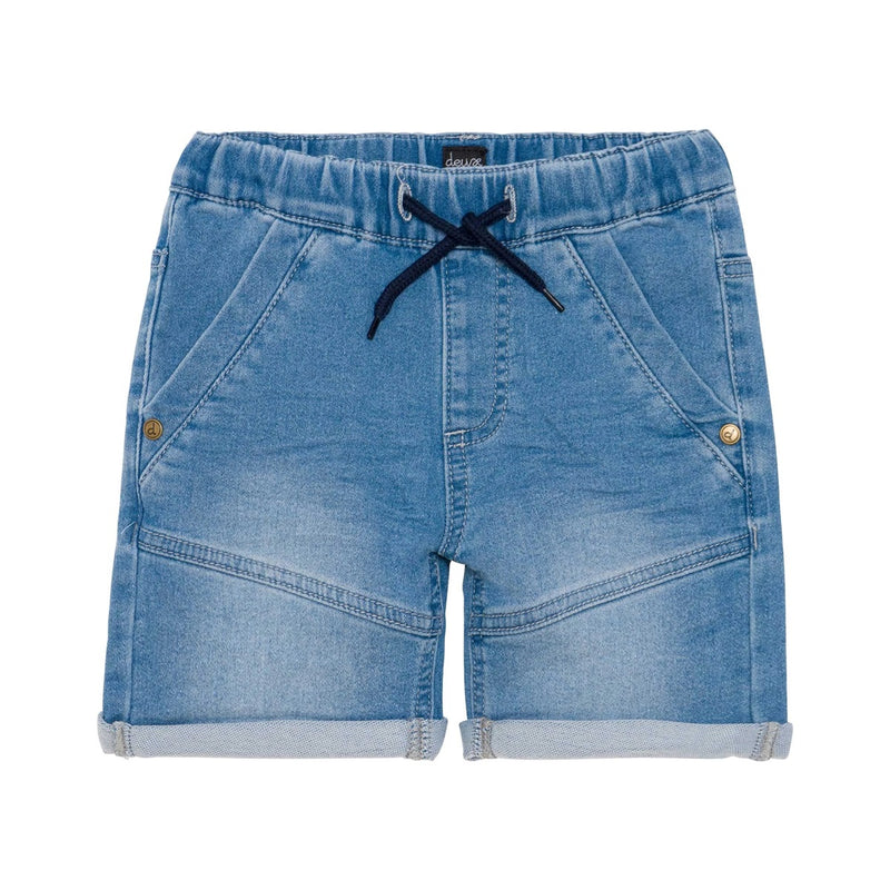 Short en tricot de denim bleu pâle - Deux par Deux