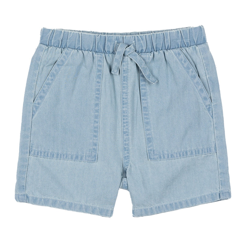 Short pour bébé garçon bleu denim - Miles the Label