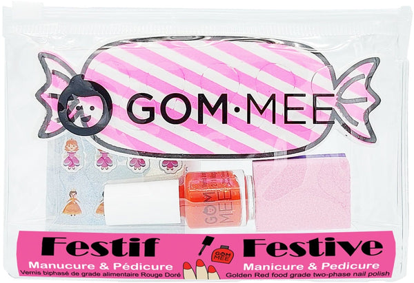 Trousse de Manucure et Pédicure Rouge Festif - Gom-mee