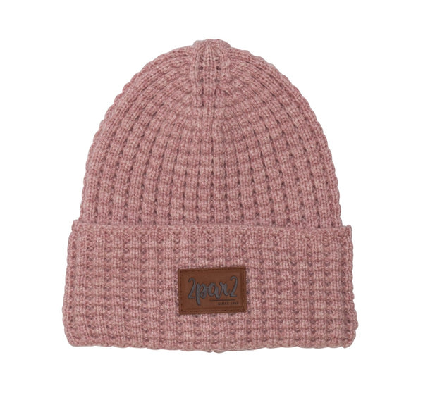 Tuque en maille rose clair - Deux par Deux