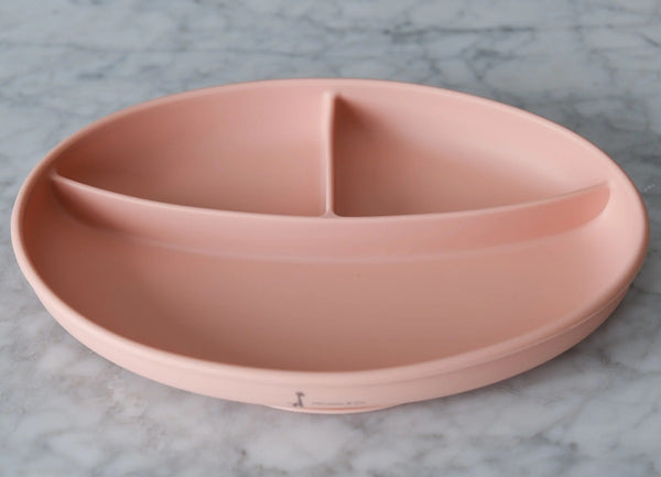 Assiette à Succion Divisée en Silicone - Vieux-Rose - Micasso & Co