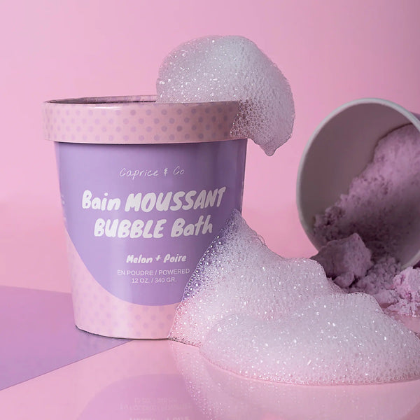 Bain moussant en poudre Violet - Poire et melon - Caprice & Co