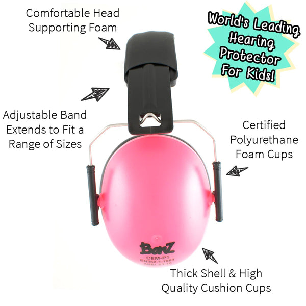 Protège-oreilles / Earmuffs 2ans et plus Petal Pink - Banz