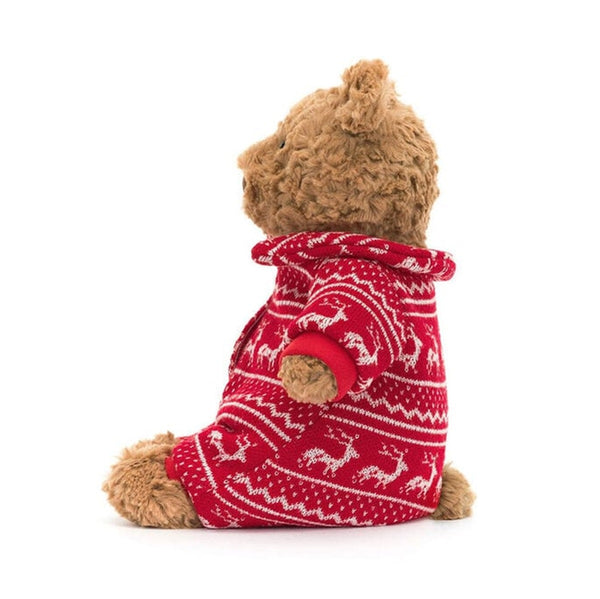 Peluche Bartholomew l'Ours en Pyjama d'Hiver - JellyCat