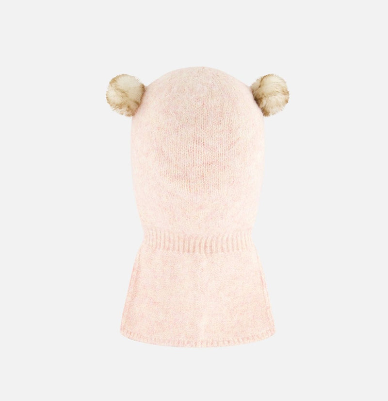 Cagoule en Tricot Rose Pâle - Deux par Deux