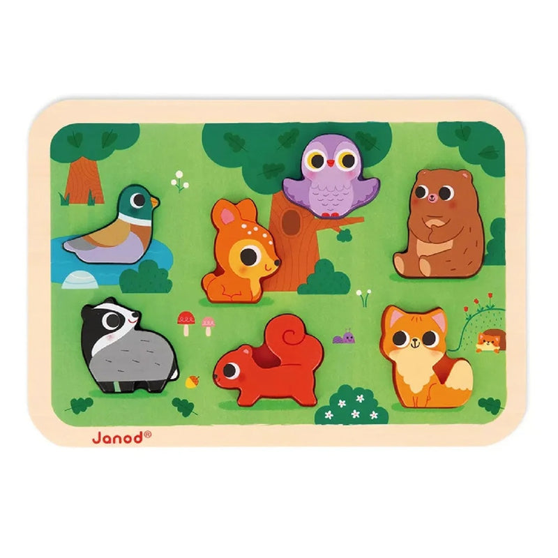 Casse-tête en bois Chunky La Forêt 7 (pcs) - Janod