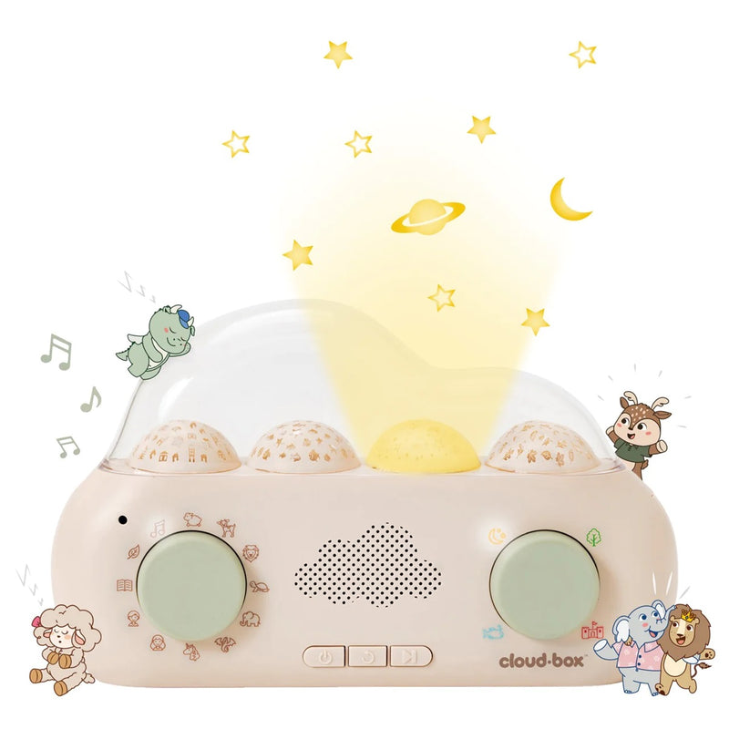 Ma première boîte à rêve par CloudB est idéale pour les enfants de 0 à 8 ans et propose 36 histoires, 8 mélodies, 8 sons de la nature et tout un univers pour endormir et apaiser les enfants