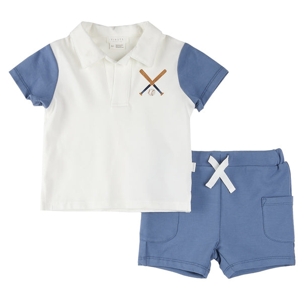 Ensemble polo imprimé baseball - Petit Lem