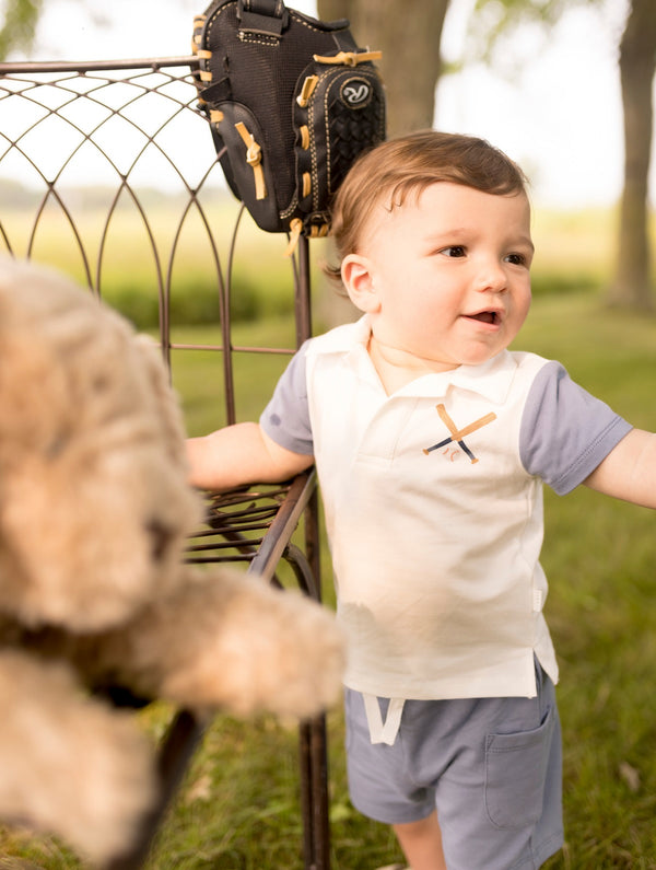 Ensemble polo imprimé baseball - Petit Lem