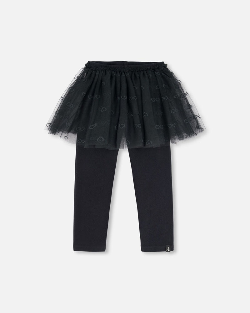 Legging Avec Jupe En Tulle Noir - Deux par Deux