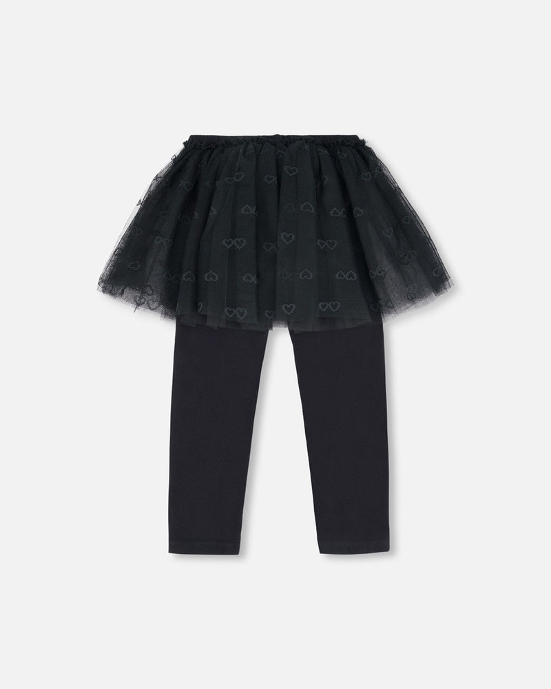 Legging Avec Jupe En Tulle Noir - Deux par Deux