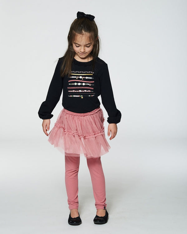 Legging avec Jupe en Tulle Rose - Deux par Deux