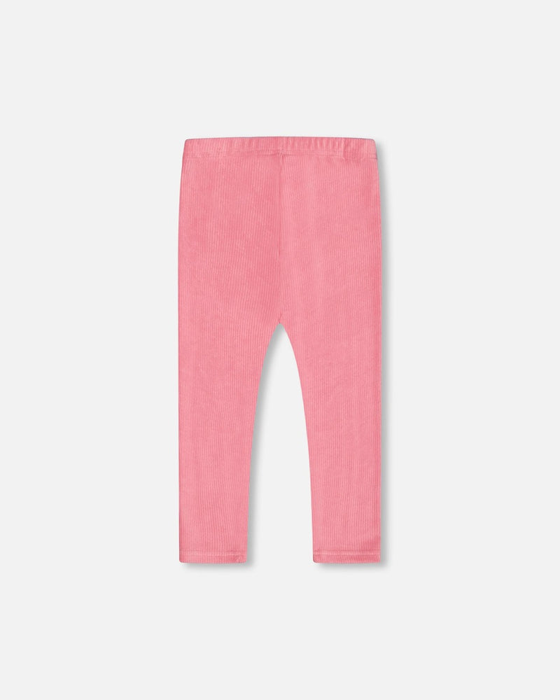 Legging En Velours Extensible Rose Bonbon - Deux par Deux