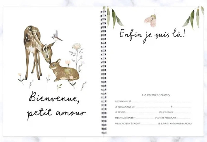 Livre de Bébé – Cerfs Fleurs - Rainbows & Lollipops