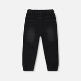 Pantalon de Jogging en Denim French Terry Noir - Deux par Deux