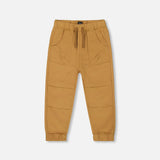 Pantalon de Jogging en Sergé Extensible Tan - Deux par Deux