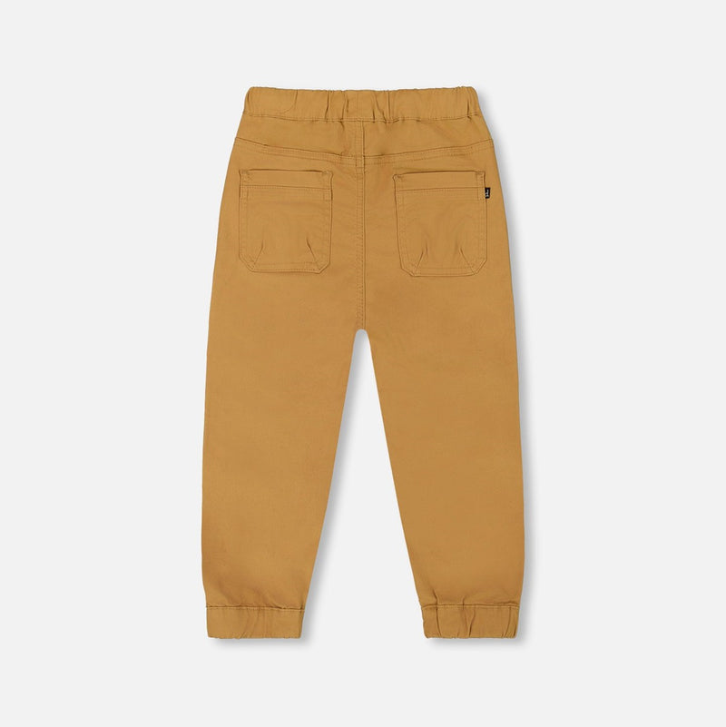 Pantalon de Jogging en Sergé Extensible Tan - Deux par Deux