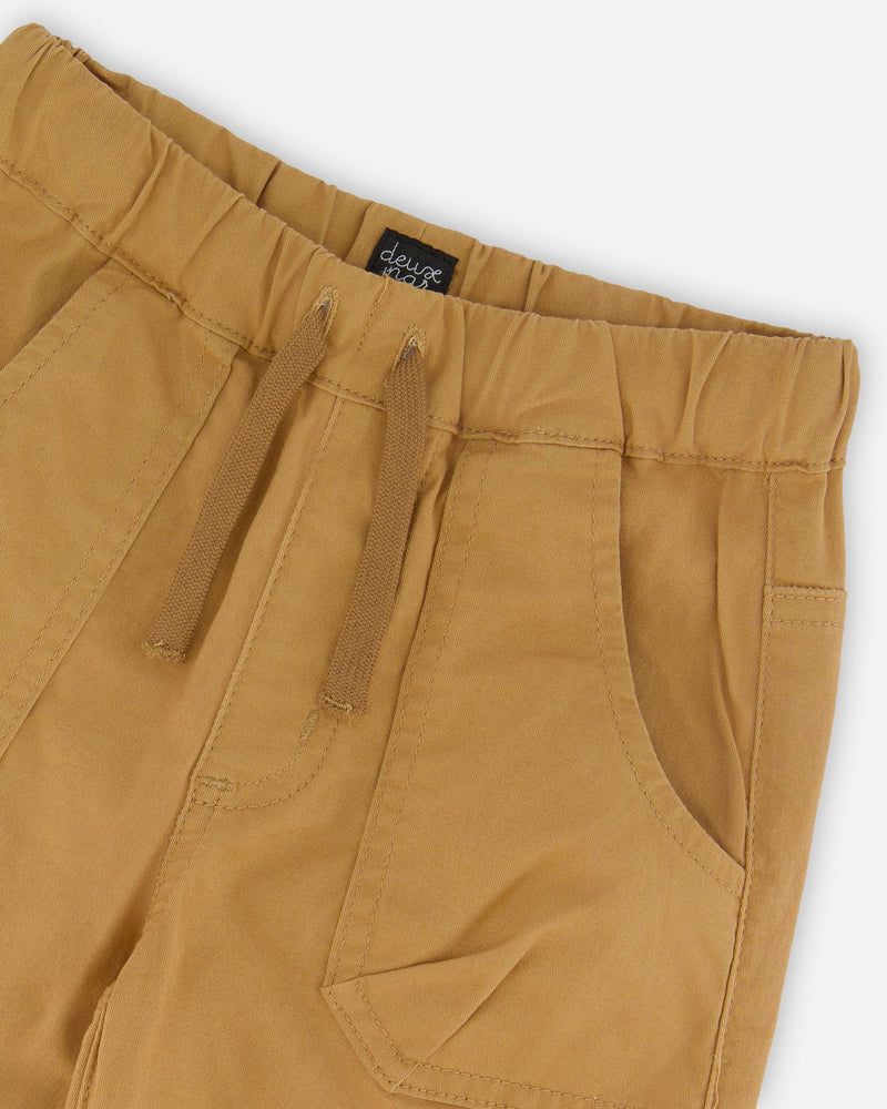 Pantalon de Jogging en Sergé Extensible Tan - Deux par Deux