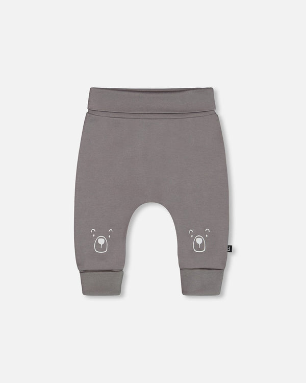 Pantalon évolutif en coton biologique - Gris foncé  - Deux par Deux