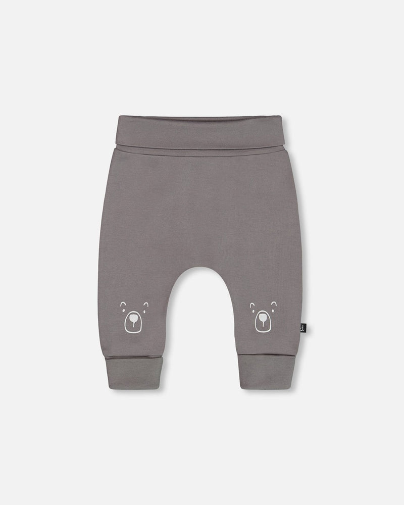 Pantalon évolutif en coton biologique - Gris foncé  - Deux par Deux