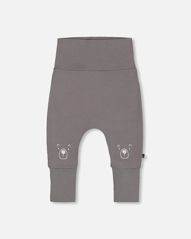 Pantalon évolutif en coton biologique - Gris foncé  - Deux par Deux