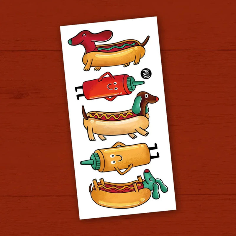 Tatoo Ketchup le Chien Saucisse - Pico Tatoo