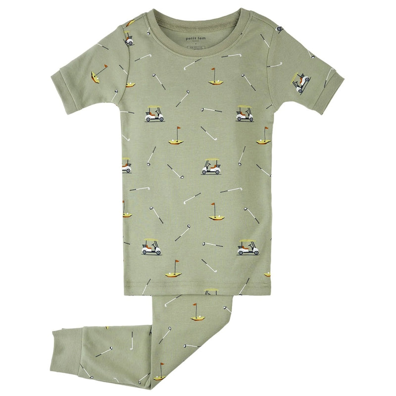 Ensemble Pyjama Vert Imprimé golf - Petit Lem