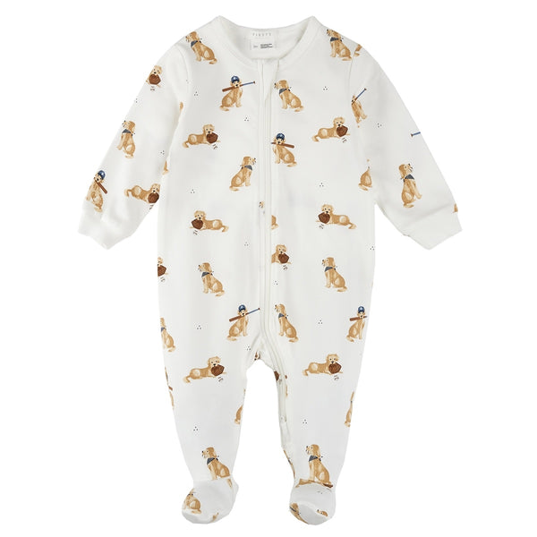 Pyjama Off-White à Imprimé Golden Retriever  - Petit Lem